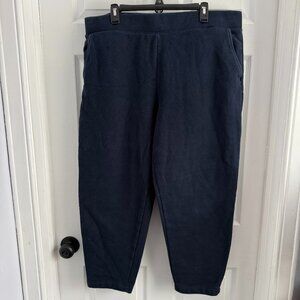 Lands End Serious Sweats Navy Blue Pants Sz 1X